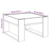 Schwarzer Couchtisch Infinity mit LED-Beleuchtung Boghita 50x53x30cm
