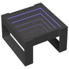 Schwarzer Couchtisch Infinity mit LED-Beleuchtung Boghita 50x53x30cm