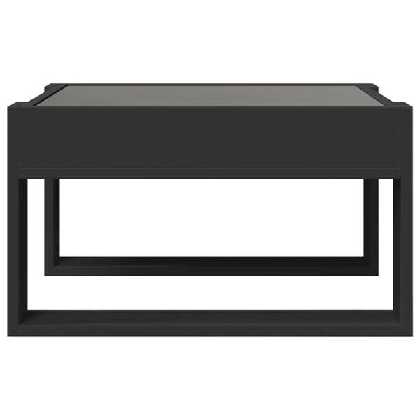 Schwarzer Couchtisch Infinity mit LED-Beleuchtung Boghita 50x53x30cm