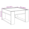 Couchtisch Räuchereiche Infinity mit LED-Beleuchtung Boghita 50x53x30cm