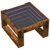 Couchtisch Räuchereiche Infinity mit LED-Beleuchtung Boghita 50x53x30cm