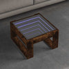 Couchtisch Räuchereiche Infinity mit LED-Beleuchtung Boghita 50x53x30cm