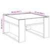Grauer Couchtisch Infinity LED-Beleuchtung Boghita 50x53x30cm (Sonoma)