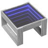 Grauer Couchtisch Infinity LED-Beleuchtung Boghita 50x53x30cm (Sonoma)