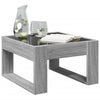 Grauer Couchtisch Infinity LED-Beleuchtung Boghita 50x53x30cm (Sonoma)