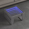 Grauer Couchtisch Infinity LED-Beleuchtung Boghita 50x53x30cm (Sonoma)