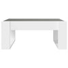 Weißer Couchtisch Boghita 70x53x30cm mit Infinity-LED-Leuchten
