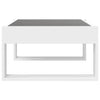 Weißer Couchtisch Boghita 70x53x30cm mit Infinity-LED-Leuchten