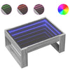 Grauer Couchtisch Infinity mit LED-Beleuchtung Boghita 70x53x30cm (Sonoma)
