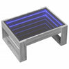 Grauer Couchtisch Infinity mit LED-Beleuchtung Boghita 70x53x30cm (Sonoma)