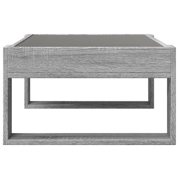 Grauer Couchtisch Infinity mit LED-Beleuchtung Boghita 70x53x30cm (Sonoma)