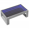 Grauer Couchtisch Infinity mit LED-Beleuchtung Boghita 90x53x30cm (Sonoma)