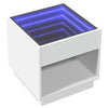 Weißer Couchtisch Infinity mit LED-Beleuchtung Zanofa 50x50x50cm