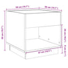 Betongrauer Couchtisch mit Infinity-LED-Beleuchtung Zanofa 50x50x50cm