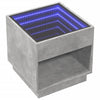 Betongrauer Couchtisch mit Infinity-LED-Beleuchtung Zanofa 50x50x50cm