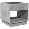 Betongrauer Couchtisch mit Infinity-LED-Beleuchtung Zanofa 50x50x50cm