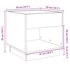 Grauer Couchtisch Infinity mit LED-Beleuchtung Zanofa 50x50x50cm (Sonoma)