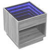 Grauer Couchtisch Infinity mit LED-Beleuchtung Zanofa 50x50x50cm (Sonoma)