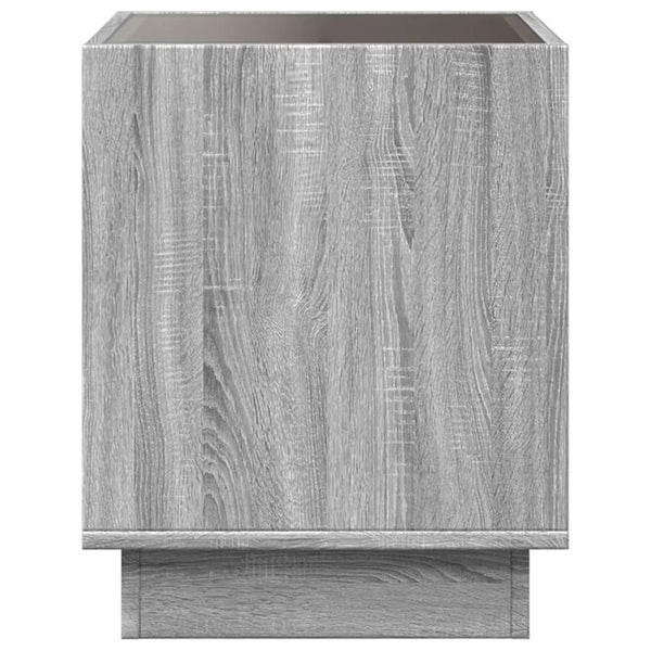 Grauer Couchtisch Infinity mit LED-Beleuchtung Zanofa 50x50x50cm (Sonoma)