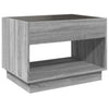 Harmaa sohvapöytä infinity led-valoilla Zanofa 70x50x50cm (sonoma)