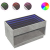 Betongrauer Couchtisch mit Infinity-LED-Leuchten Zanofa 90x50x50cm