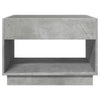 Betongrauer Couchtisch mit Infinity-LED-Leuchten Zanofa 90x50x50cm