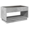 Betongrauer Couchtisch mit Infinity-LED-Leuchten Zanofa 90x50x50cm