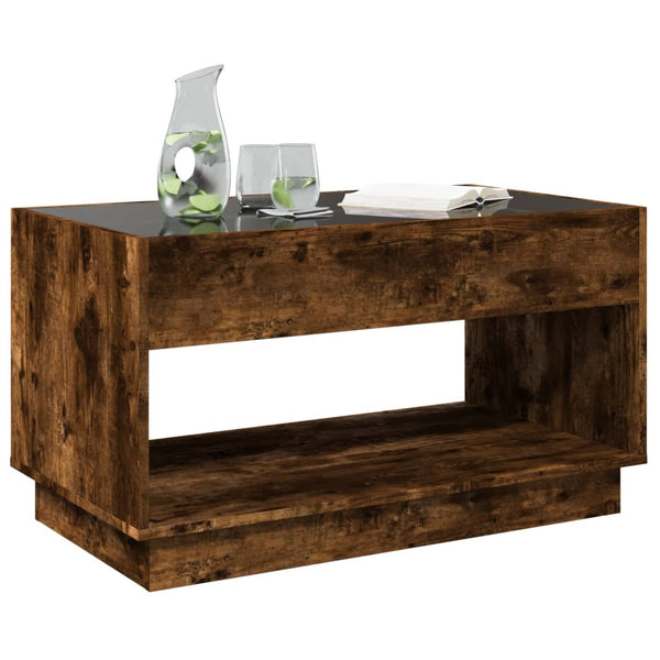 Räuchereiche Couchtisch Infinity mit LED-Beleuchtung Zanofa 90x50x50cm