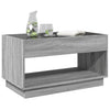 Grauer Couchtisch Zanofa 90x50x50cm mit Infinity-LED-Beleuchtung (Sonoma)