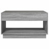 Grauer Couchtisch Zanofa 90x50x50cm mit Infinity-LED-Beleuchtung (Sonoma)