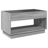 Grauer Couchtisch Zanofa 90x50x50cm mit Infinity-LED-Beleuchtung (Sonoma)