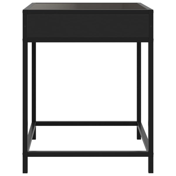 Musta sohvapöytä infinity led-valoilla Dareta 40x40x51cm