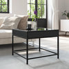 Schwarzer Couchtisch Infinity mit LED-Beleuchtung Dareta 50x50x41cm