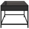 Schwarzer Couchtisch Infinity mit LED-Beleuchtung Dareta 50x50x41cm