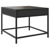 Schwarzer Couchtisch Infinity mit LED-Beleuchtung Dareta 50x50x41cm