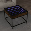 Savutammi sohvapöytä infinity led-valoilla Dareta 50x50x41cm