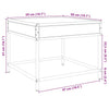 Harmaa sohvapöytä infinity led-valoilla Dareta 50x50x41cm (sonoma)