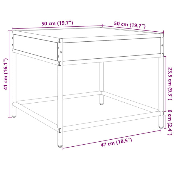 Harmaa sohvapöytä infinity led-valoilla Dareta 50x50x41cm (sonoma)
