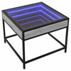 Harmaa sohvapöytä infinity led-valoilla Dareta 50x50x41cm (sonoma)