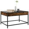 Couchtisch Dareta aus Rauch-Eiche 70x50x41cm mit Infinity-LED-Leuchten