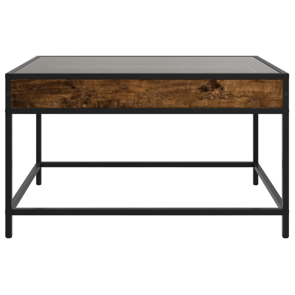 Couchtisch Dareta aus Rauch-Eiche 70x50x41cm mit Infinity-LED-Leuchten