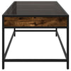 Couchtisch Dareta aus Rauch-Eiche 70x50x41cm mit Infinity-LED-Leuchten