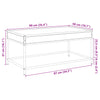 Savutammi sohvapöytä infinity led-valoilla Dareta 90x50x41cm