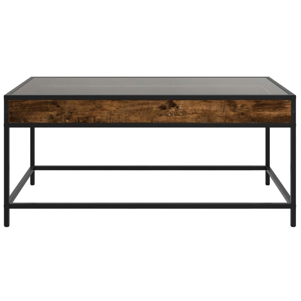 Savutammi sohvapöytä infinity led-valoilla Dareta 90x50x41cm