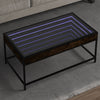 Savutammi sohvapöytä infinity led-valoilla Dareta 90x50x41cm