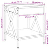 Schwarzer Couchtisch Theophanous mit Unendlichkeits-LED-Beleuchtung 40x40x49cm