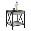 Harmaa sohvapöytä infinity led-valoilla Theophanous 40x40x49cm (sonoma)