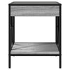 Harmaa sohvapöytä infinity led-valoilla Theophanous 40x40x49cm (sonoma)