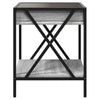 Harmaa sohvapöytä infinity led-valoilla Theophanous 40x40x49cm (sonoma)