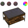Couchtisch Räuchereiche Theophanous 70x50x38cm mit Infinity-LED-Beleuchtung